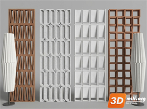 Folding screen Skp Files 